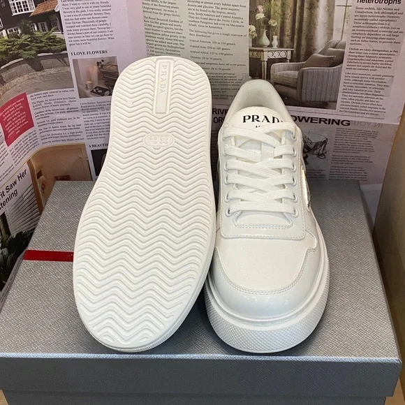 Prada Women's White Sneakers - Picture 2 of 3